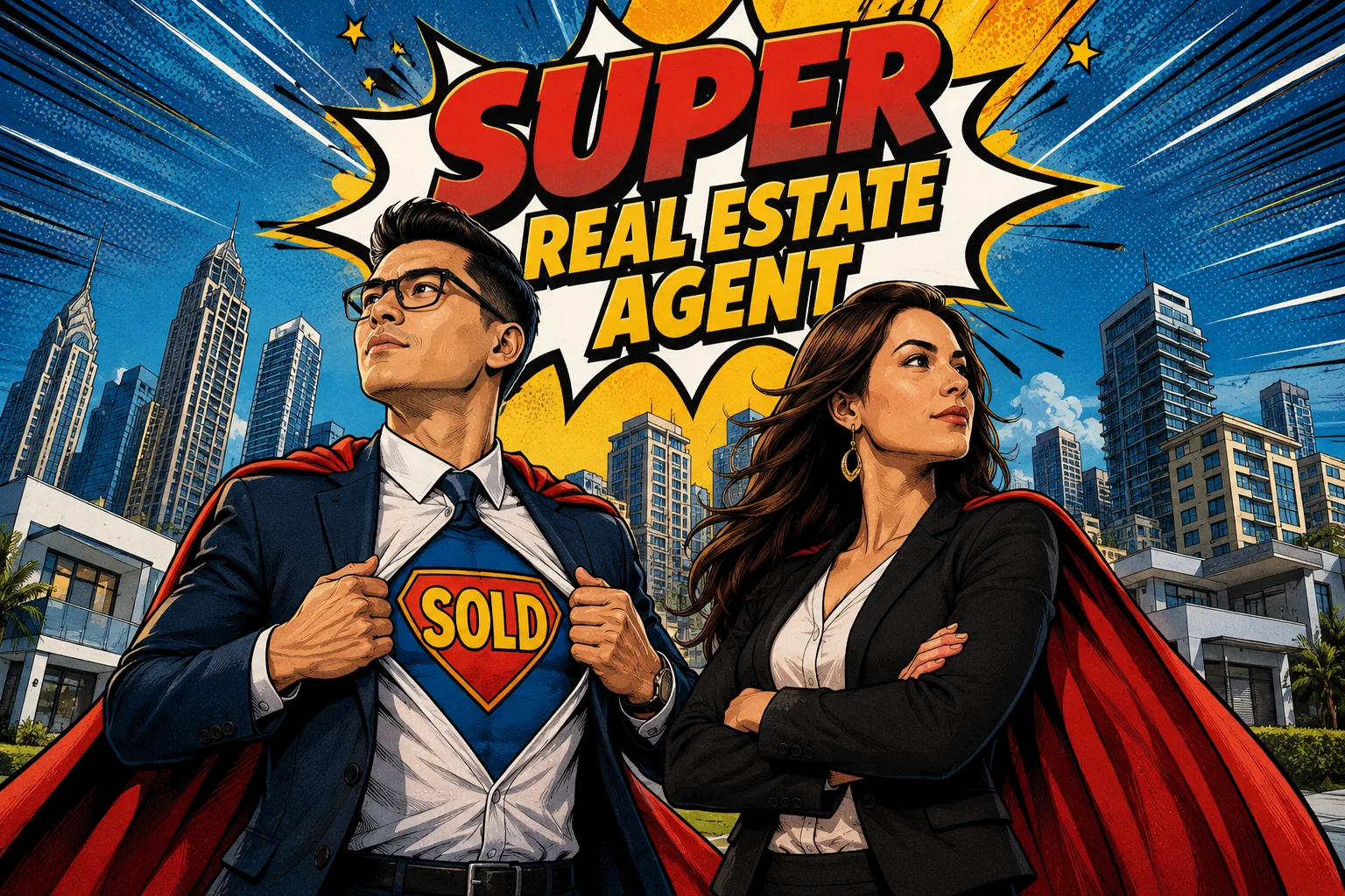Super Real Estate Agent comic book cover