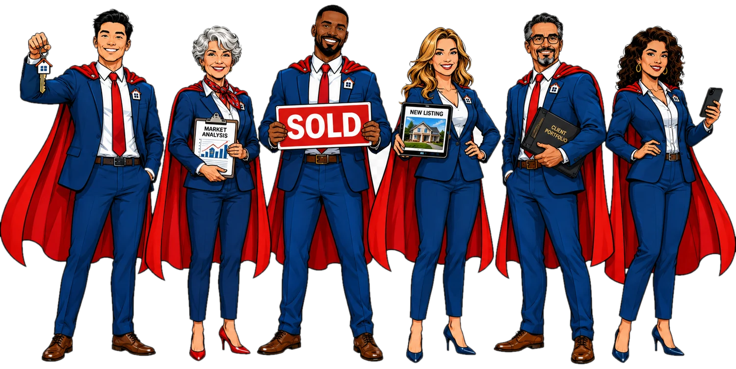 The full lineup of Agent Hero super-agents in capes